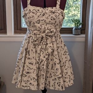 Retro cat mini dress